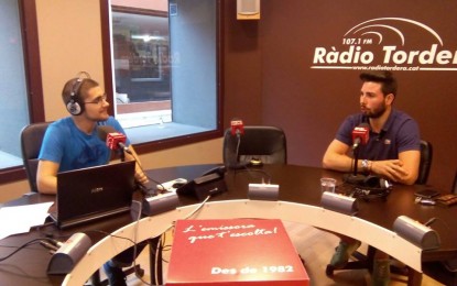 El jugador torderenc d’hoquei sobre patins Marc Torra ha compartit uns minuts amb el Show dels Esports
