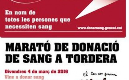 Ja s’està preparant la 4a marató de Donació de Sang de Tordera