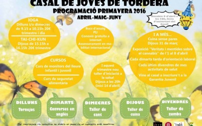 Descobreix la programació de primavera del Casal de Joves