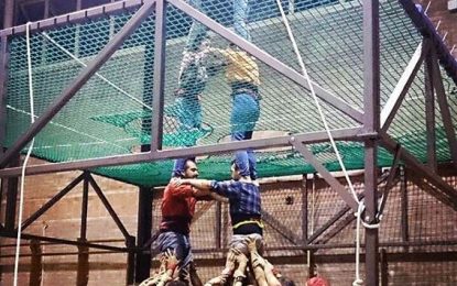 El cap de colla dels Castellers de l’Alt Maresme visita l’Amunt Maduixots!