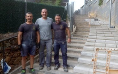 Xavier Llop treballa a la brigada municipal dins d’un pla ocupacional per a persones en atur