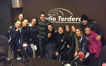 El grup de xou juvenil del Patinatge Artístic Tordera visiten “El Show dels Esports”