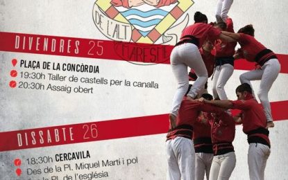 Els Maduixots participaran aquest cap de setmana a la festa major de Tordera amb assaigs, tallers el dissabte i la diada castellera el diumenge oberts