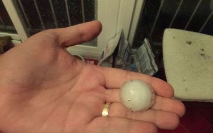 Forta calamarsada ahir a Tordera