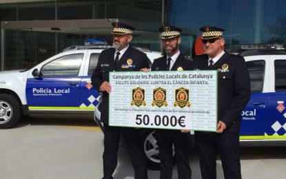 Més de 80 Policies Locals de Catalunya recapten 50.000 euros per al nou centre d’oncologia pediàtrica de Sant Joan de Déu