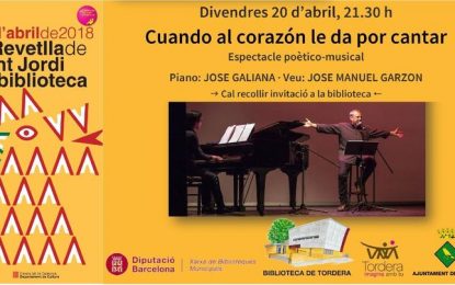Un taller de punts de llibre i un espectacle poètico-musical, activitats de la VI. Revetlla de Sant Jordi a la biblioteca