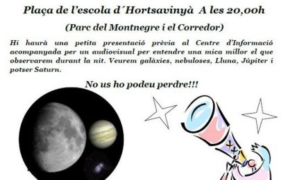 El Cercle Astronòmic de la Tordera organitza una xerrada i una observació amb telescopis a Hortsavinyà