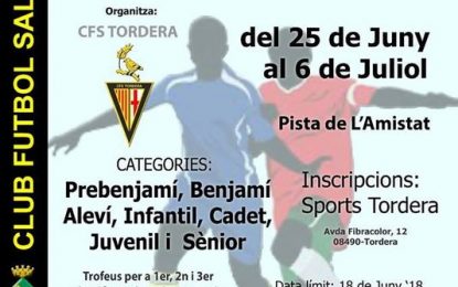 Dilluns 25 de juny començarà una nova edició del torneig d’estiu de futbol sala organitzat pel Futsal Tordera