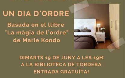 Xerrada-Taller “Un dia d’ordre” basada en el llibre “La màgia de l’ordre” de Marie Kondo