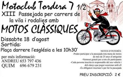 Motoclub Tordera 7 ½ organitza la tradicional passejada de motos clàssiques