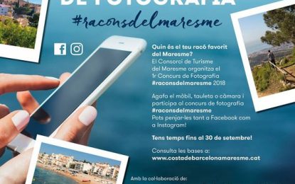 El Consorci de Promoció Turística Costa del Maresme posa en marxa el primer Concurs de fotografia #raconsdelmaresme