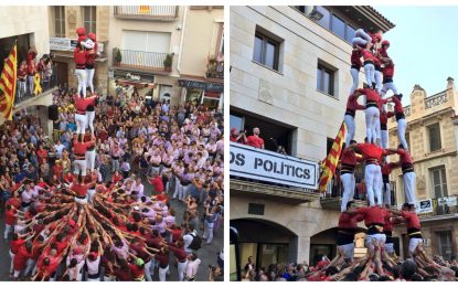 Els Castellers de l’Alt Maresme realitzen la millor diada de la seva història a la festa major de la minerva Calella