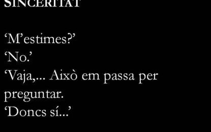 L’Albert Degà es pregunta si la sinceritat és una virtut o un defecte