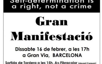 L’ANC Tordera prepara autocars per assistir a la concentració dissabte a Barcelona en motiu del judici de 1-0
