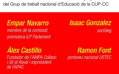 CUP Tordera organitza aquesta tarda una taula rodona sobre innovació educativa i segregació