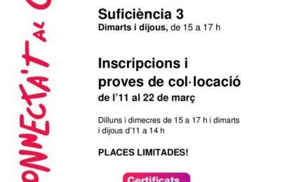Fins demà es poden fer les inscripcions als cursos de català de Tordera