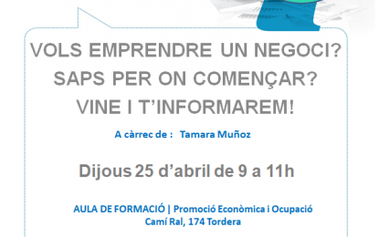 Promoció Econòmica organitza una xerrada sobre com emprendre un negoci