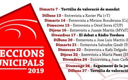 Ràdio Tordera oferirà una amplia cobertura informativa a la campanya i a les eleccions municipals