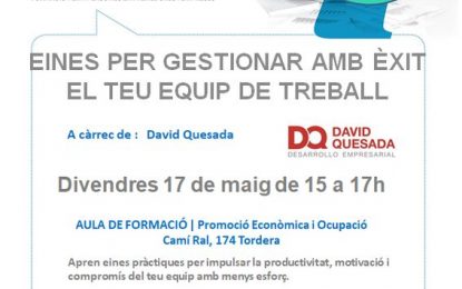 Xerrada empresarial sobre com gestionar amb èxit el teu equip de treball