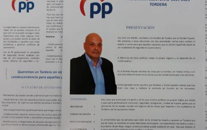 El Partit Popular de Tordera continua fent campanya repartint el seu programa electoral