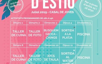 Comença la programació d’estiu del Casal de Joves