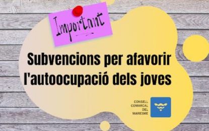 Ajuda de fins a 10.000€ dins el programa de Garantia Juvenil a la comarca