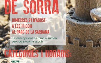 El concurs de castells de sorra, la baixada sobre rodes, l’homenatge a la parella de més edat, i el recital d’havaneres centren les activitats de dimecres de la Festa Major