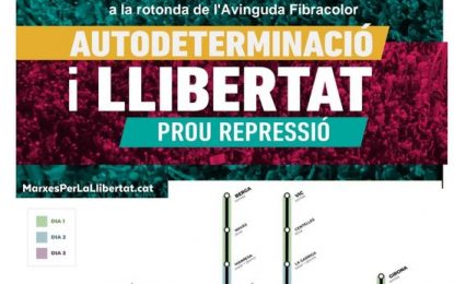 La Marxa per la Llibertat que sortirà de Girona passarà demà per Tordera