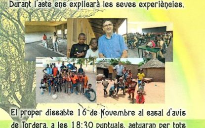 S’organitza un acte benèfic a favor de la tasca del pare Rafel Sabé a Guinea Conakry