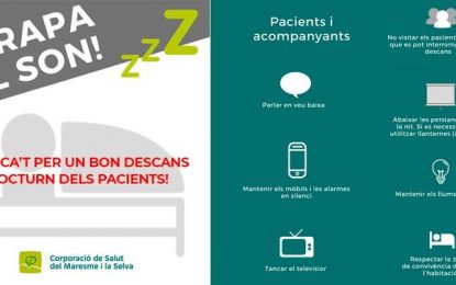 L’Hospital de Blanes engega el projecte “Atrapa el son” per promoure el descans nocturn dels pacients ingressats