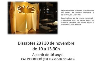 La biblioteca organitza els propers dos dissabte un taller per fer un llibre d’artista