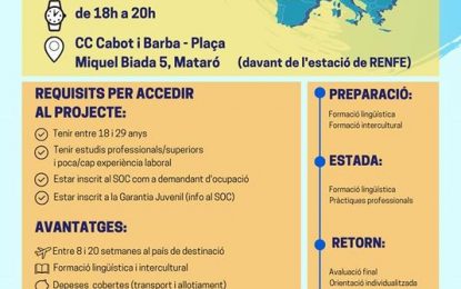 El Consell Comarcal farà una xerrada informativa sobre el servei de Mobilitat Internacional del Maresme