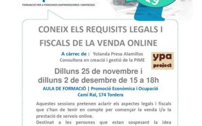 S’impulsa una formació sobre els requisits legals i fiscals de la venda online
