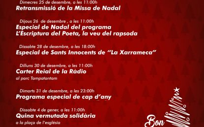 Programació especial de Nadal a Ràdio Tordera