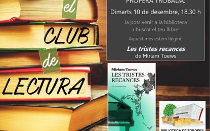 El Club de Lectura analitza avui la novel·la “Les tristes recances”, de Miriam Toews