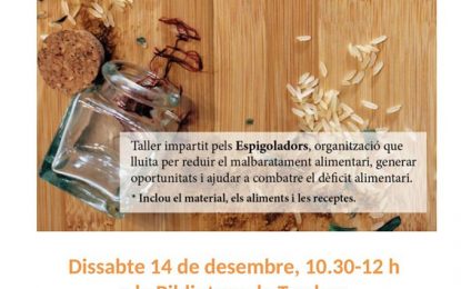 En el marc de la Setmana europea de la prevenció de residus, la biblioteca acull dissabte el taller “A la cuina de casa #jonollenço.