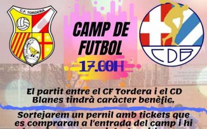 Els primers equips del CFTordera i el CD Blanes disputaran demà un partit solidari al camp municipal d’esports
