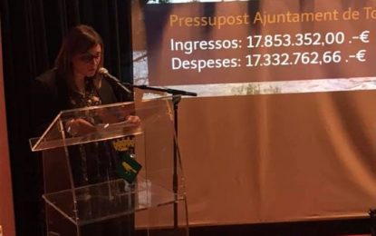 L’Ajuntament de Tordera aprova el pressupost municipal per al 2020 de prop de 18 milions d’euros