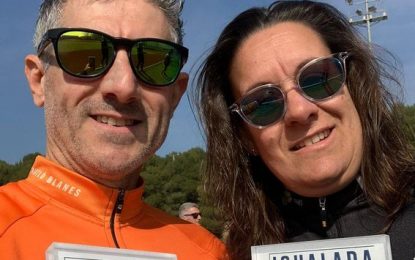La parella de Tordera Joan Antoni Madueño i Sílvia Garcia finalitzen en segona posició de les seves categories a la prova duatló ciutat d’Igualada