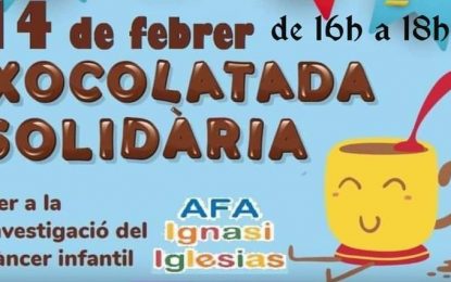 L’AFA de l’escola Ignasi Iglesias impulsa una Xocolatada solidària per la investigació del càncer infantil