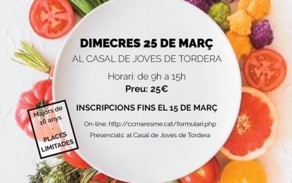 El Casal de Joves acollirà el 25 de març un curs de Seguretat Alimentària