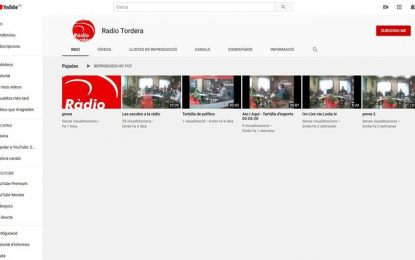 Ràdio Tordera reobre el canal de Youtube per consultar les produccions audiovisuals de l’emissora