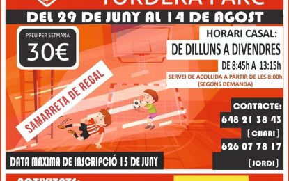 Jocs i altres activitats, a més del futbol sala, ompliran el casal d’estiu de l’Athletic Club Tordera Parc