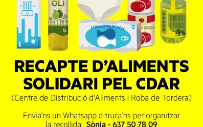 Darrer dia per participar en el recapte d’aliments solidari a Tordera
