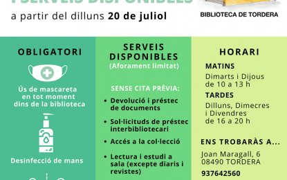 Servei presencial i més lliure a la biblioteca de Tordera