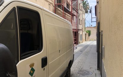Tallat el Carrer Sant Antoni per obres a la bastida de l’antic Hospital de Pobres