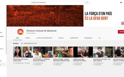 Òmnium Cultural de l’Alt maresme estrena canal de Youtube