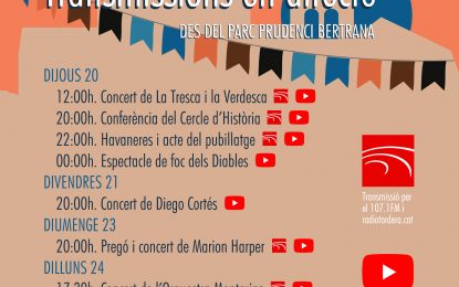 Ràdio Tordera retransmetrà els actes de Festival de Festa Major per Youtube i la 107.1FM