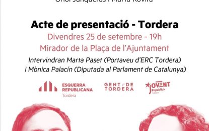 “Tornarem a vèncer”, el llibre d’Oriol Junqueras i Marta Rovira es presenta aquesta tarda a Tordera