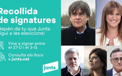 Junts porta una recollida d’avals al mercat de Tordera